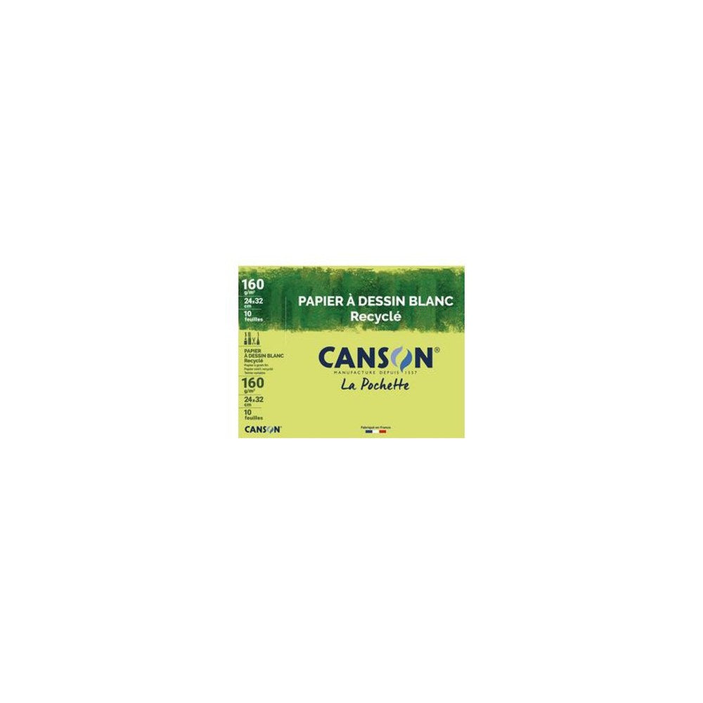 CANSON Papier à dessin recyclé, 240 x 320mm, 160 g/m2, blanc