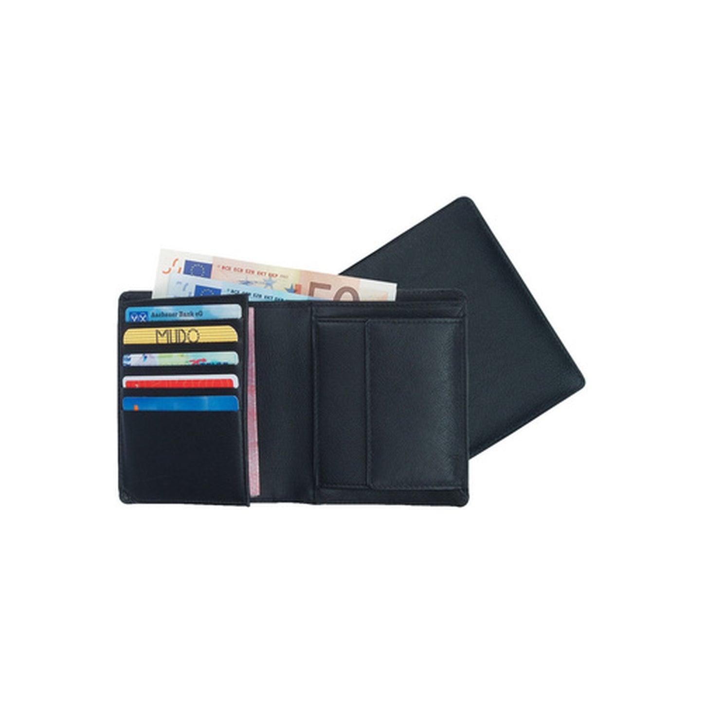 Alassio Portefeuille combiné, cuir, noir