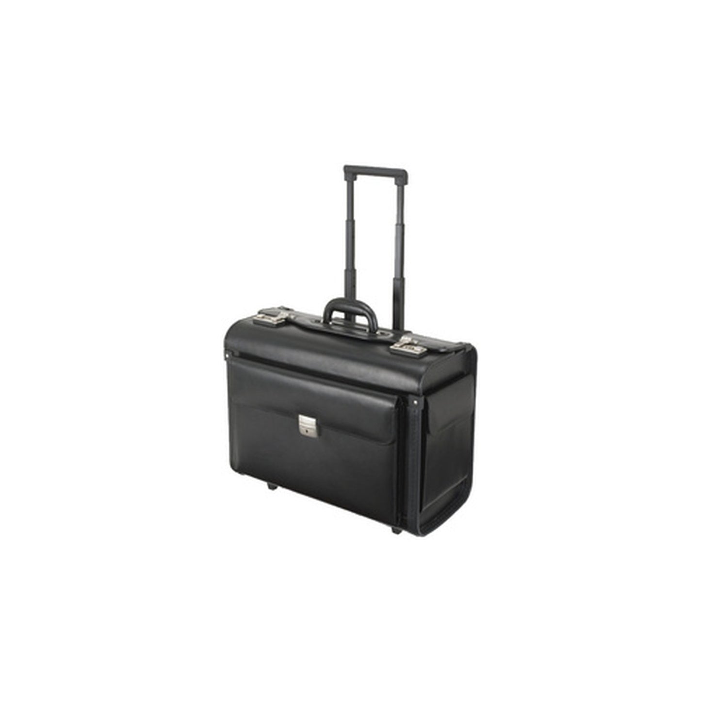 Alassio Valise pilote "SILVANA", cuir, avec trolley, noir