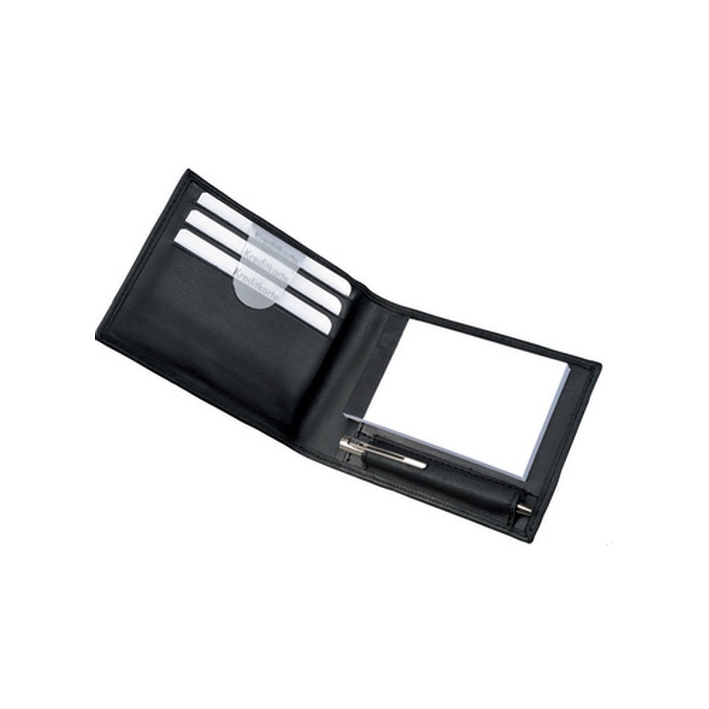 Alassio Etui bloc-notes "GUBBIO", cuir nappa, noir