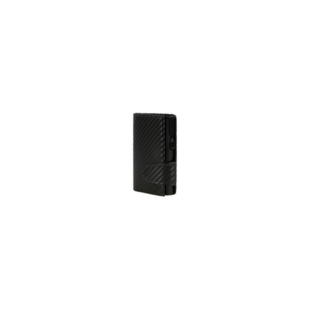 CLICKSAFE Porte-monnaie avec porte-cartes, simili cuir, noir