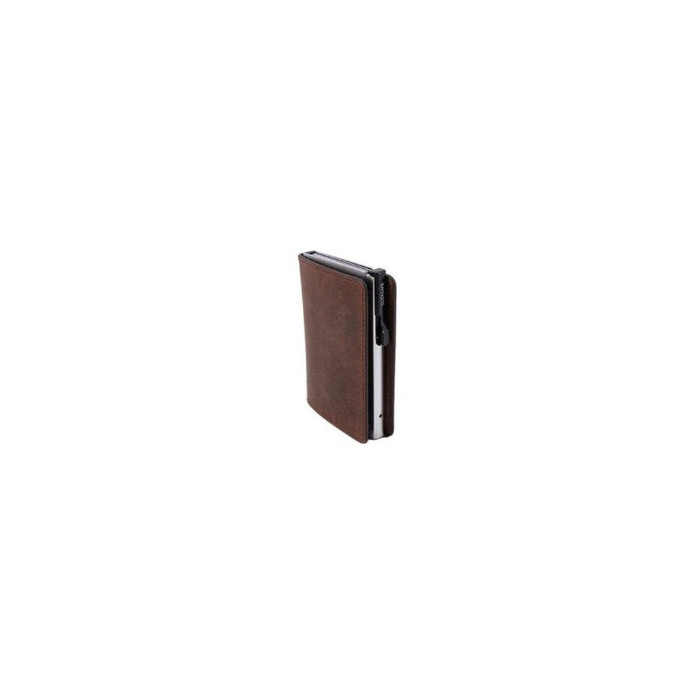 CLICKSAFE Porte-monnaie SLIM avec porte-cartes, marron