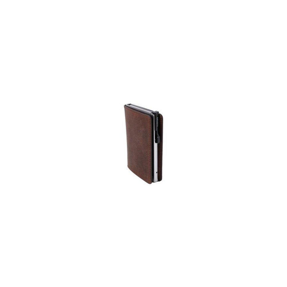 CLICKSAFE Portefeuille SLIM avec porte-cartes, cuir nappa