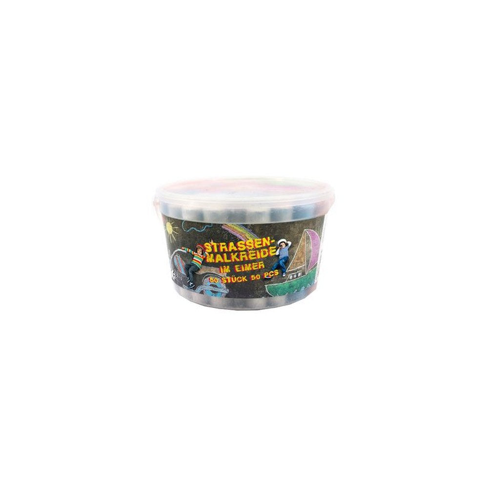 JAMASIA Craie de trottoir, seau en plastique de 50