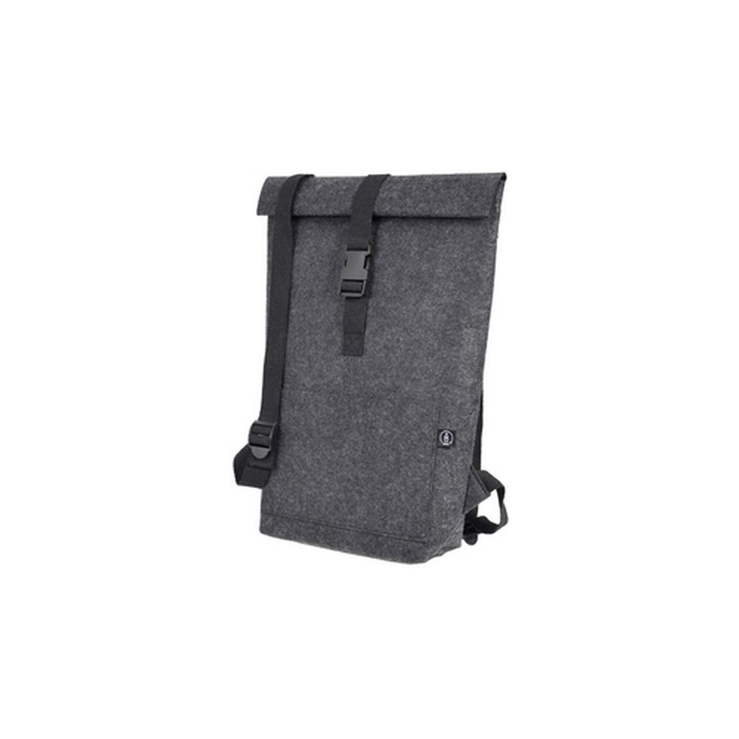 STOP Sac à dos rolltop pour laptop, feutre RPET, gris foncé