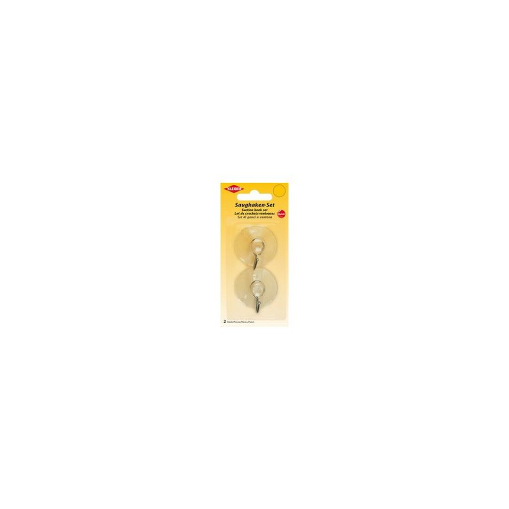 KLEIBER Crochet ventouse, set de 2, plastique, transparent