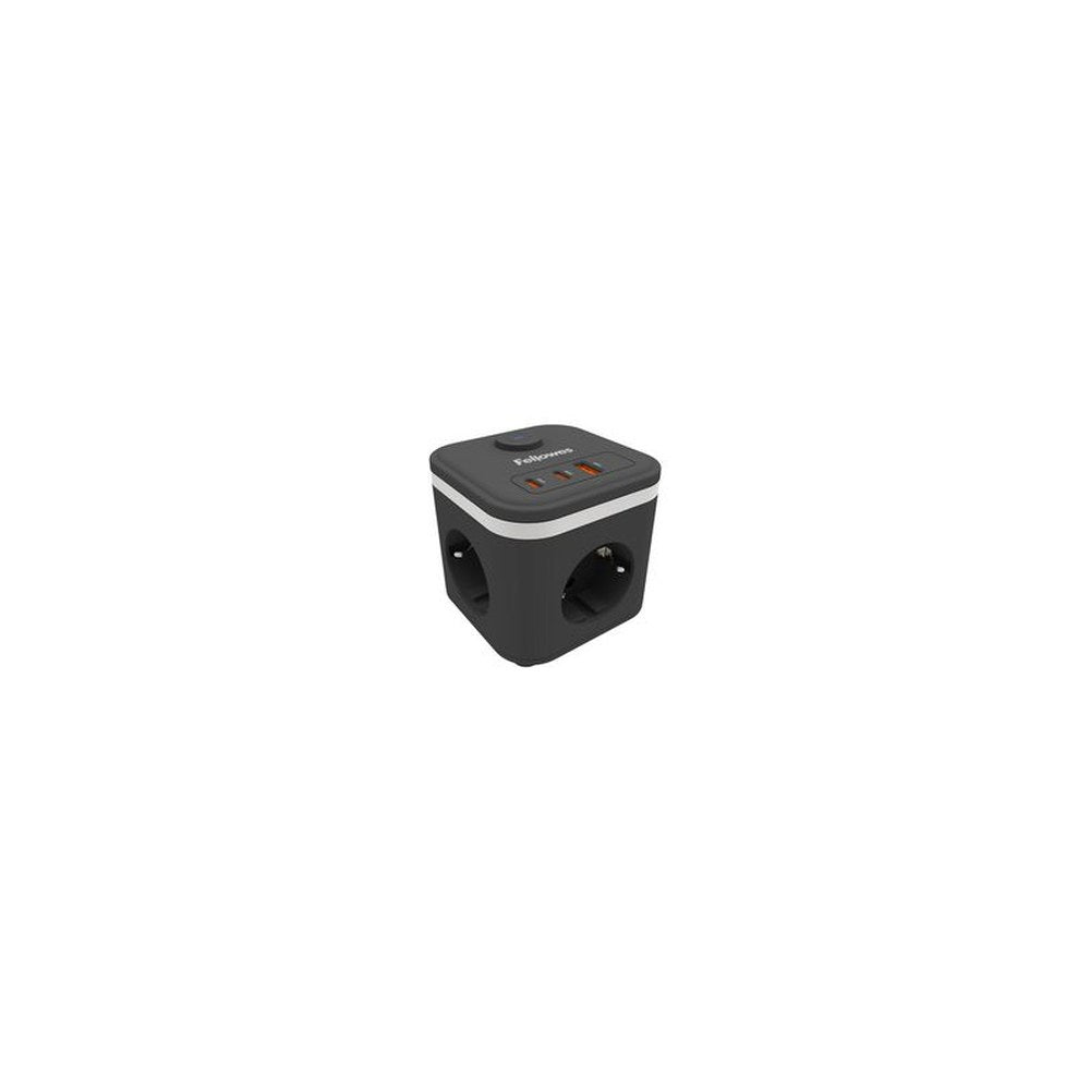 Fellowes Steckdosenwürfel Power Cube, Typ F, schwarz