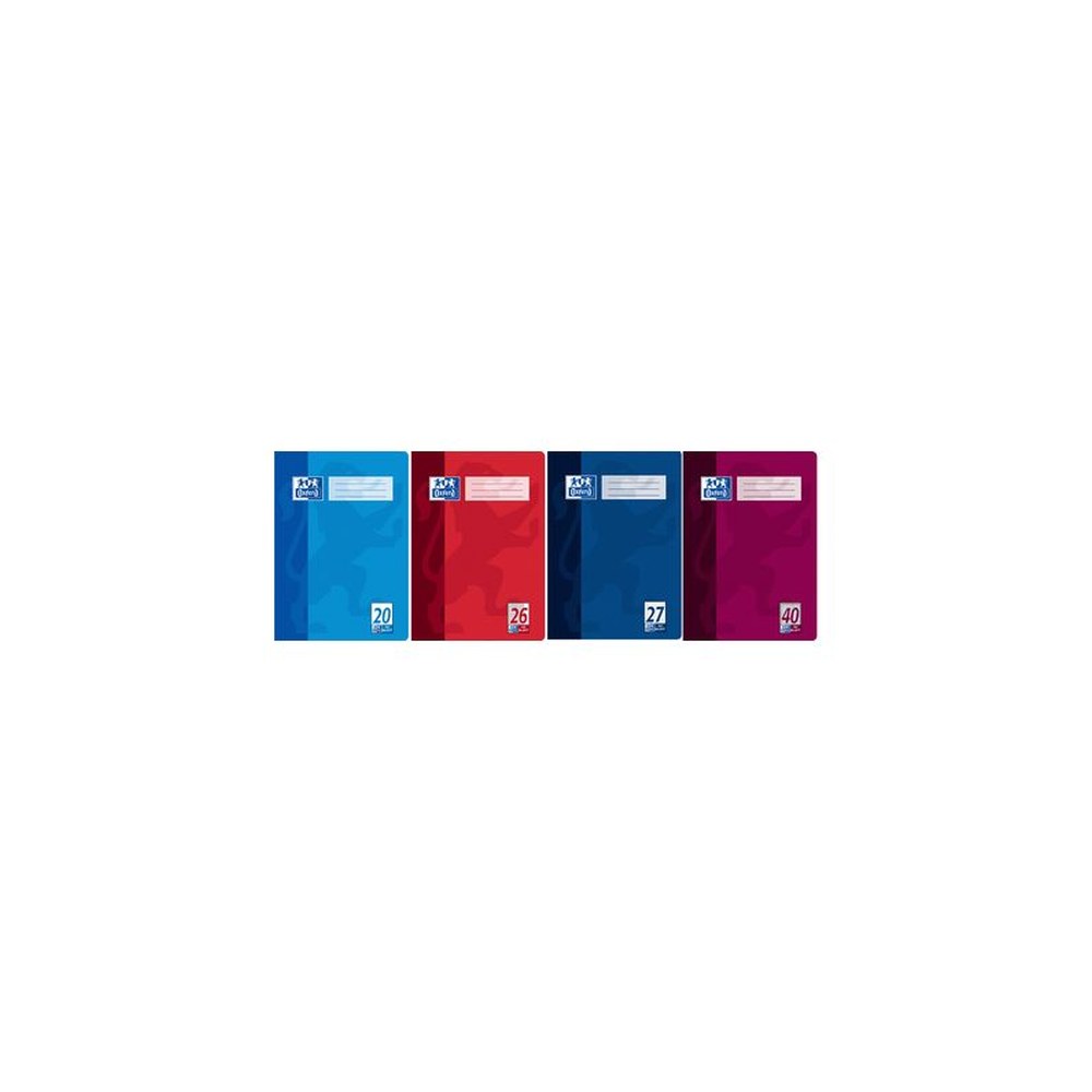 Oxford cahier scolaire, format A4, linéature 22 / quadrillé