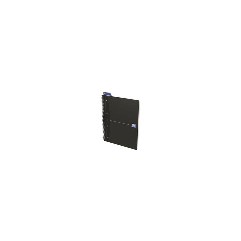 Oxford Cahier à spirale "Smart Black", A4+, quadrillé, noir