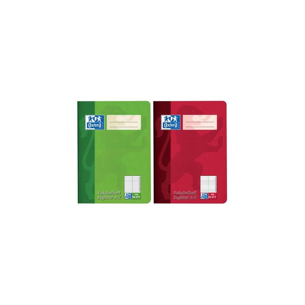 Oxford Vokabelheft mit Register, DIN A5, 2-spaltig, 48 Blatt