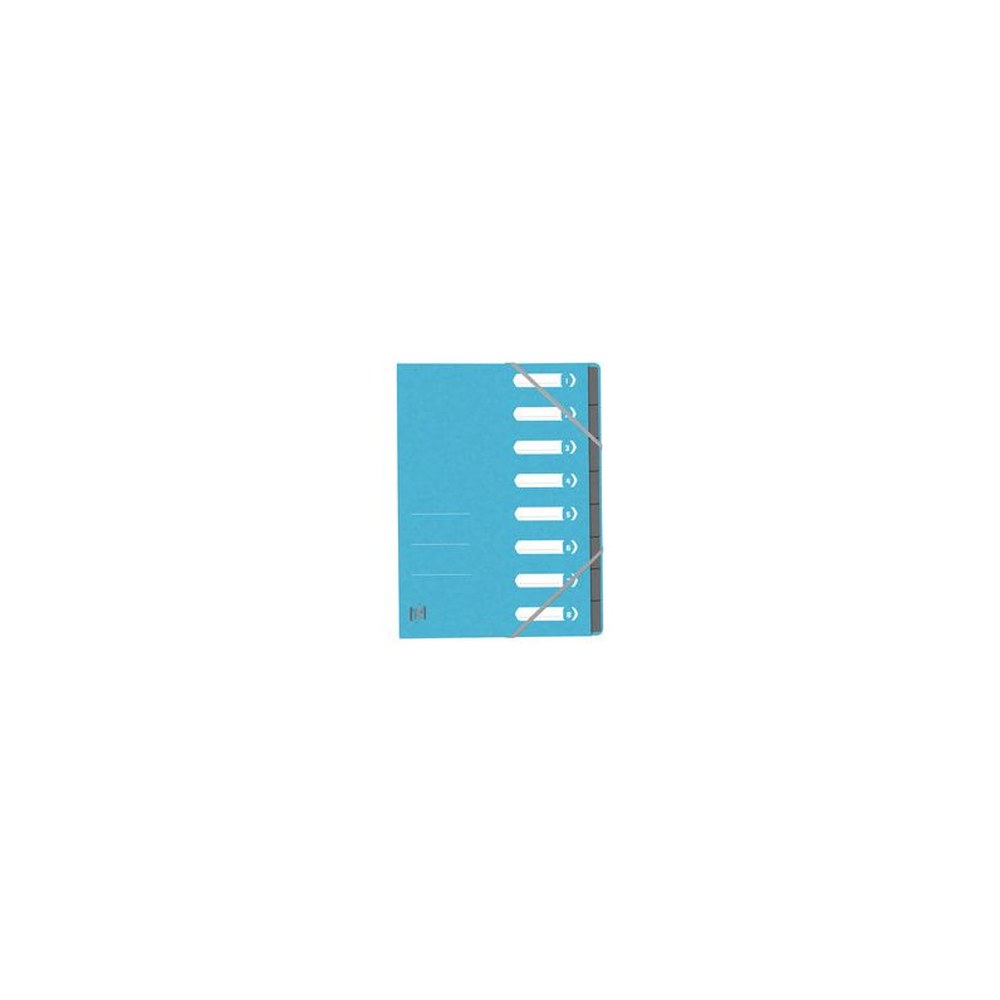 Oxford Trieur Top File+, A4, 8 compartiments, bleu clair
