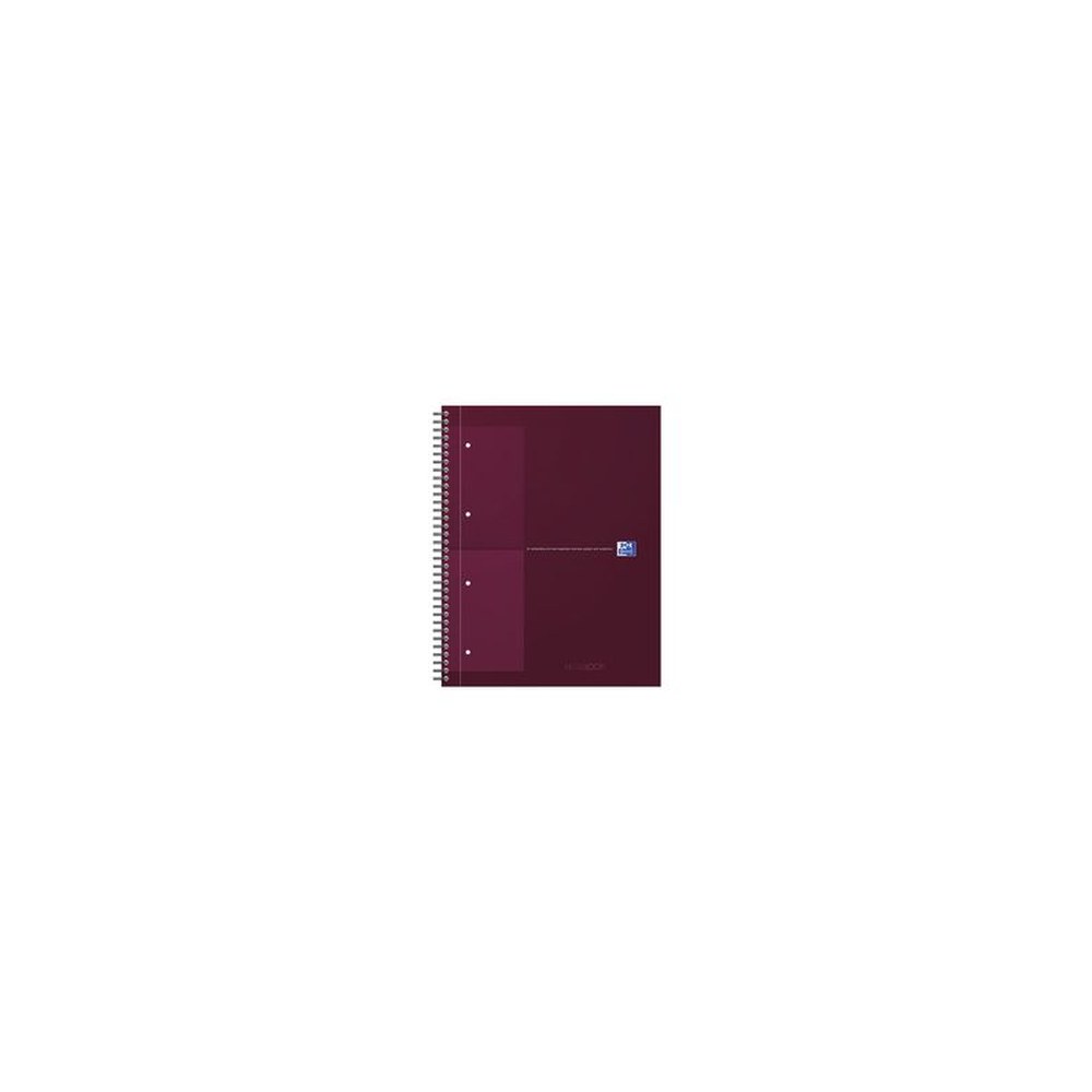Oxford International Cahier NOTEBOOK, A4, ligné, rouge foncé