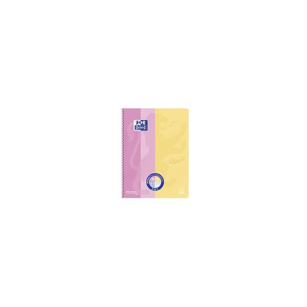 Oxford Collegeblock DUO Touch, A4+, rosa / gelb