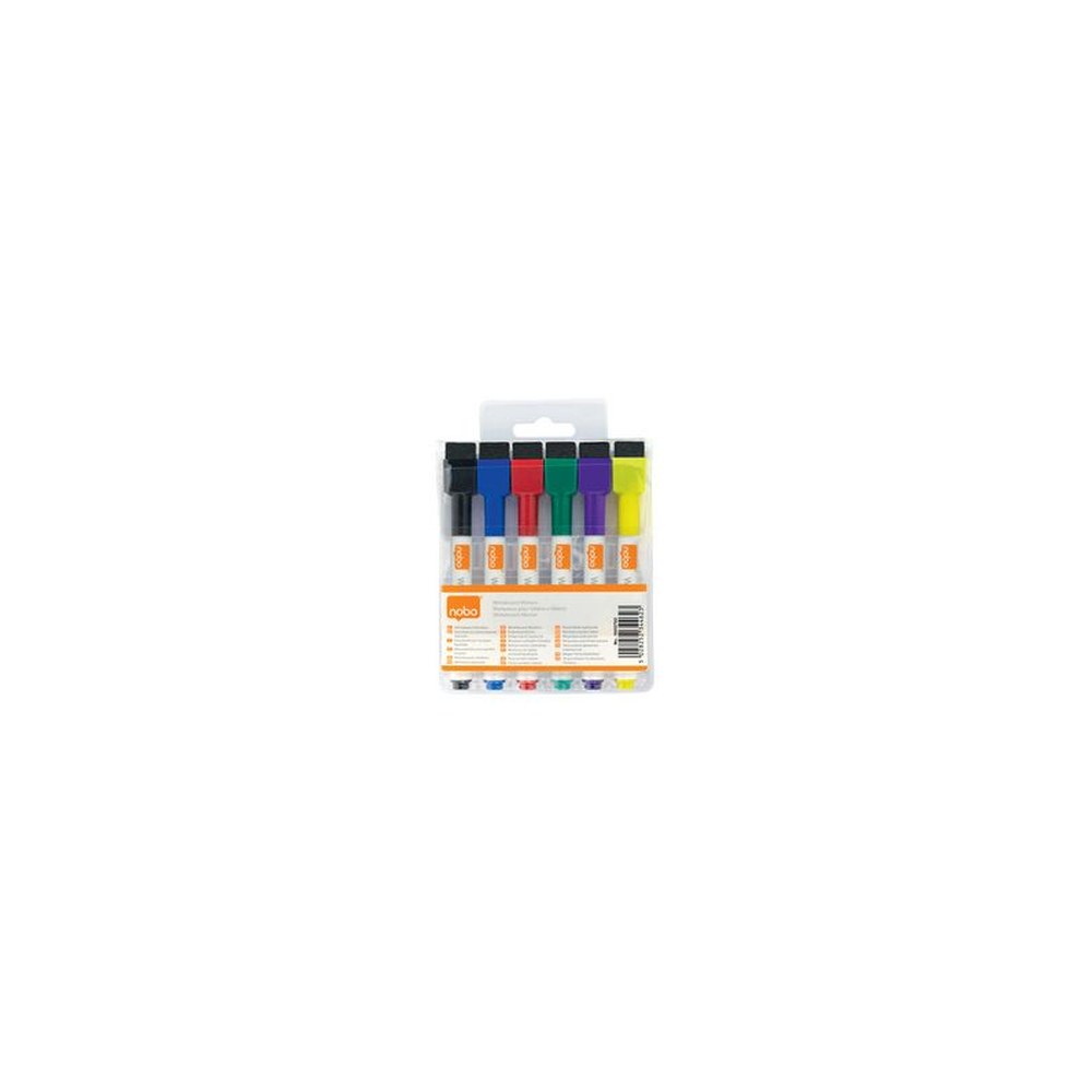 nobo Marqueur pour tableau blanc, pointe ogive, étui de 6