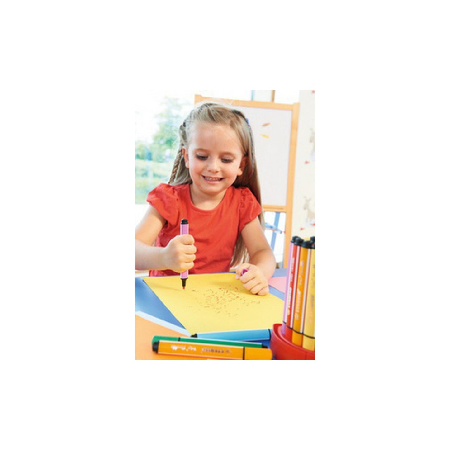 STABILO Stylo feutre Trio Scribbi, rose