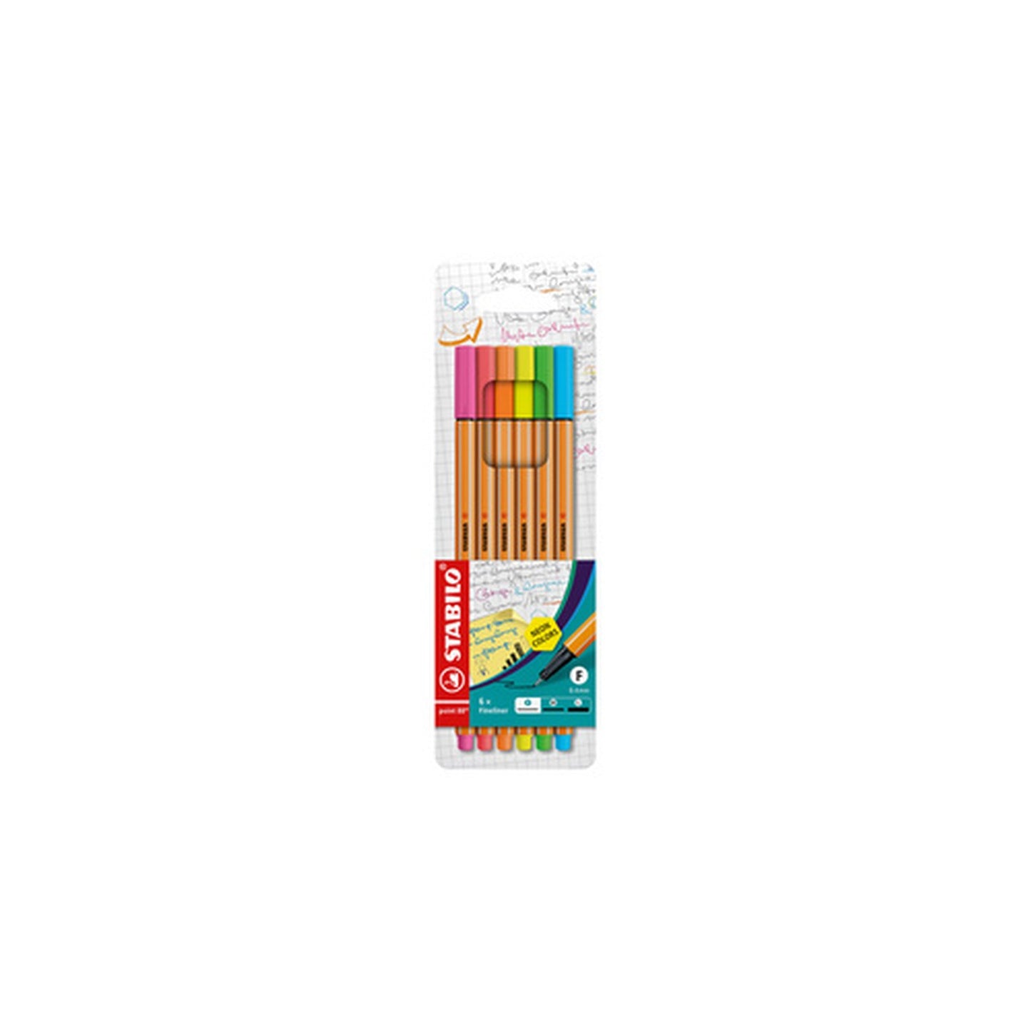 STABILO Feutre à pointe fine point 88, étui carton de 6