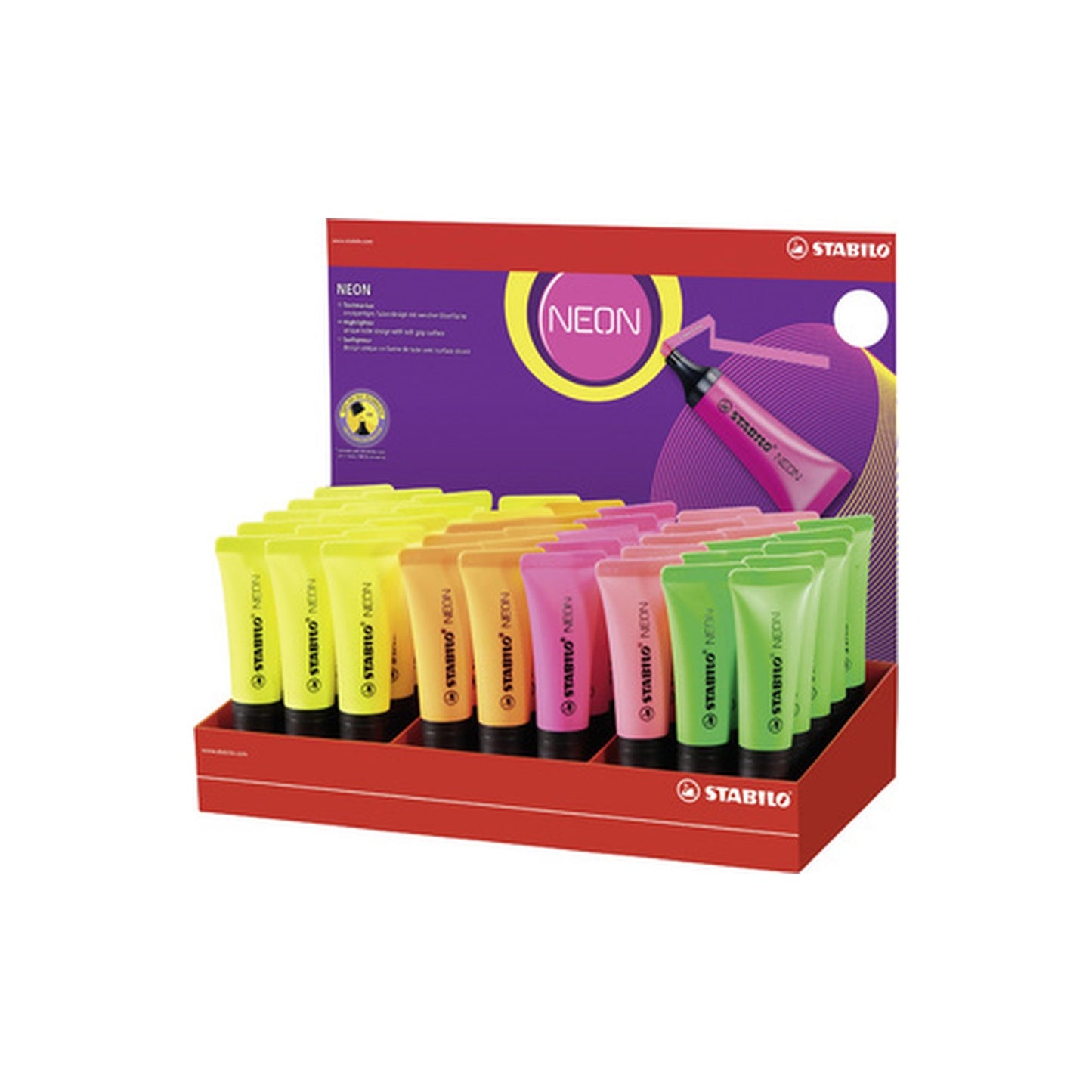 STABILO Surligneur NEON, présentoir de 45