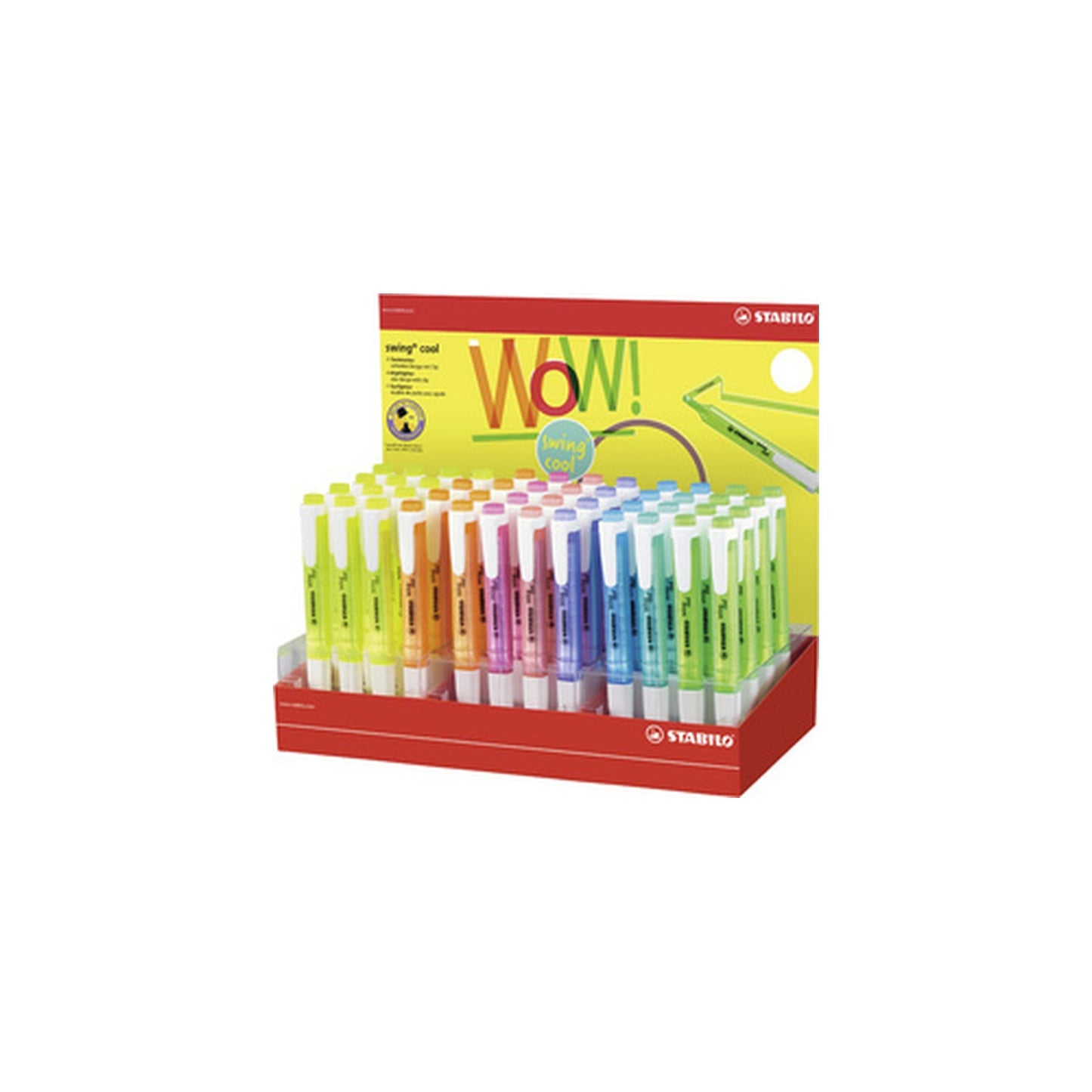 STABILO Surligneurs swing cool, présentoir en carton de 48