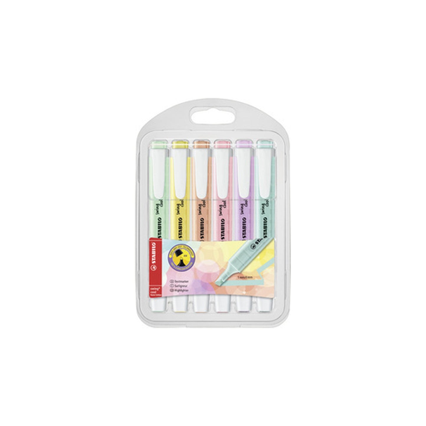 STABILO Surligneur swing cool Pastel Edition, étui PET de 6