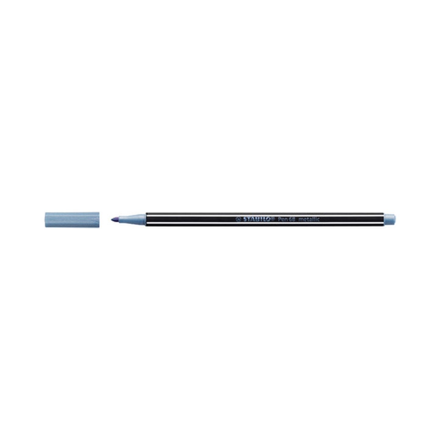 STABILO Stylo feutre Pen 68 metallic, bleu métallisé