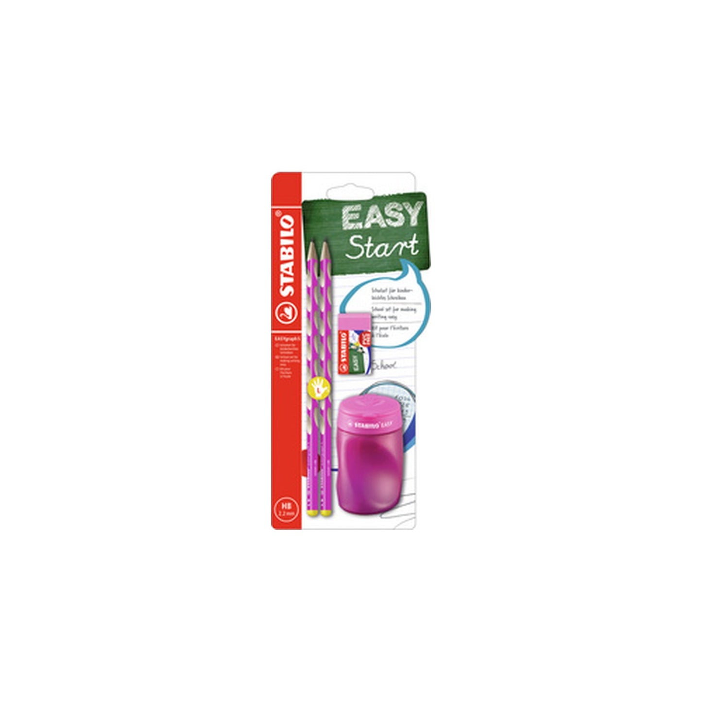 STABILO Kit d'écriture école EASYgraph "S", gaucher, rose