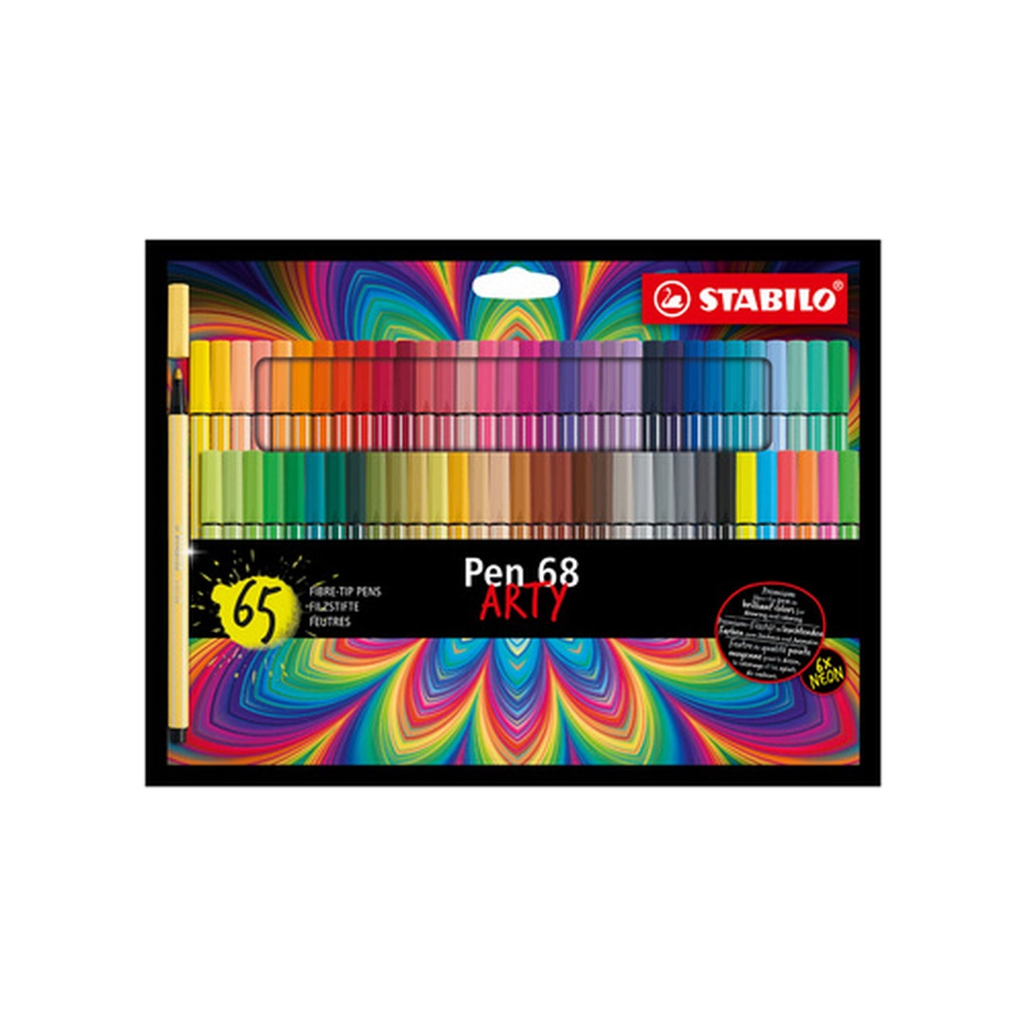 STABILO Feutre de coloriage Pen 68 ARTY, étui carton de 65