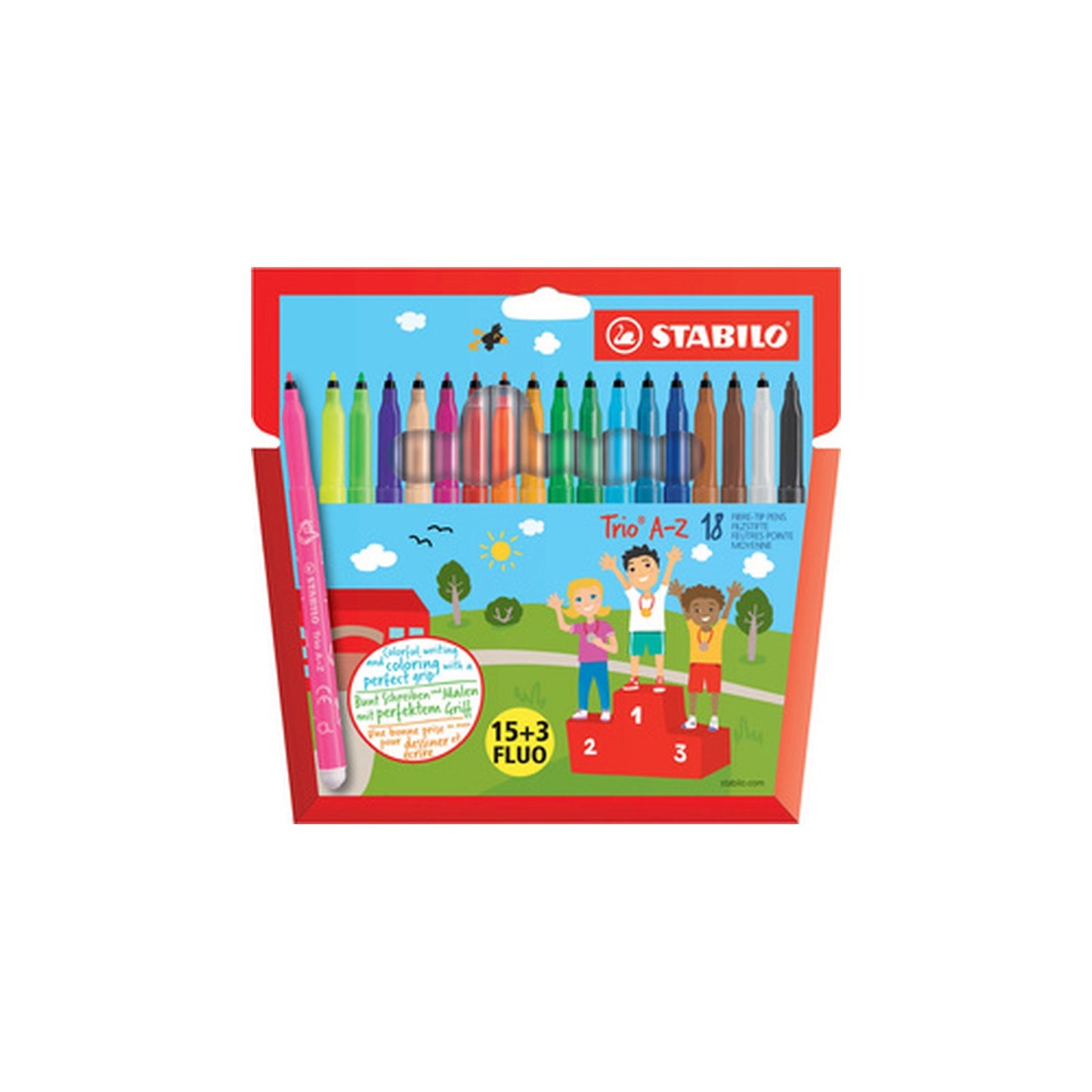 STABILO Feutre Trio A-Z, étui carton de 18, PACK SPECIAL