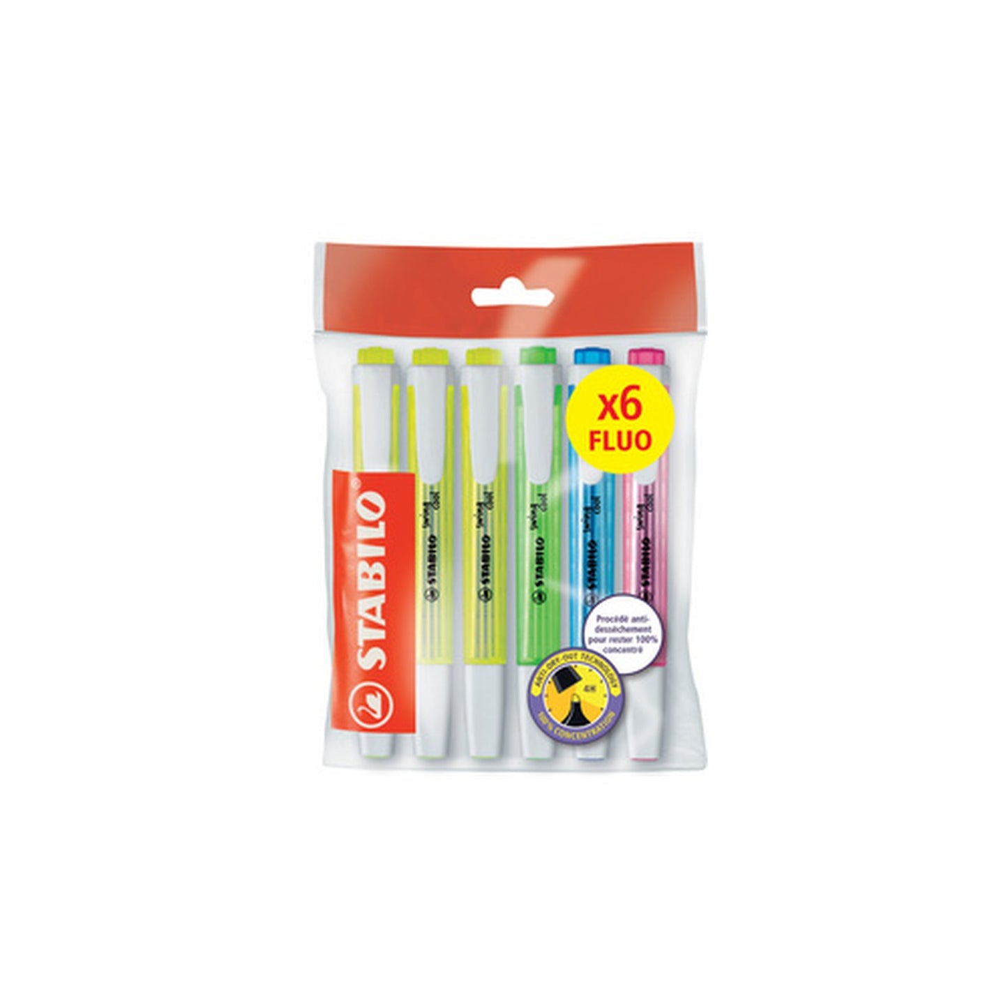 STABILO Surligneur swing cool FLUO, Ecopack de 6