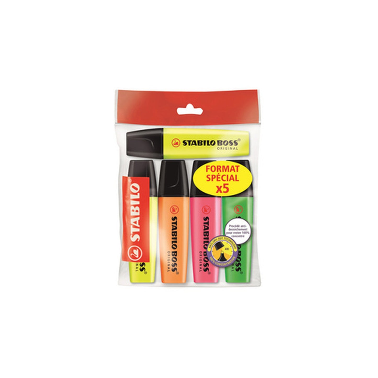 STABILO Surligneur "BOSS ORIGINAL", Ecopack de 5
