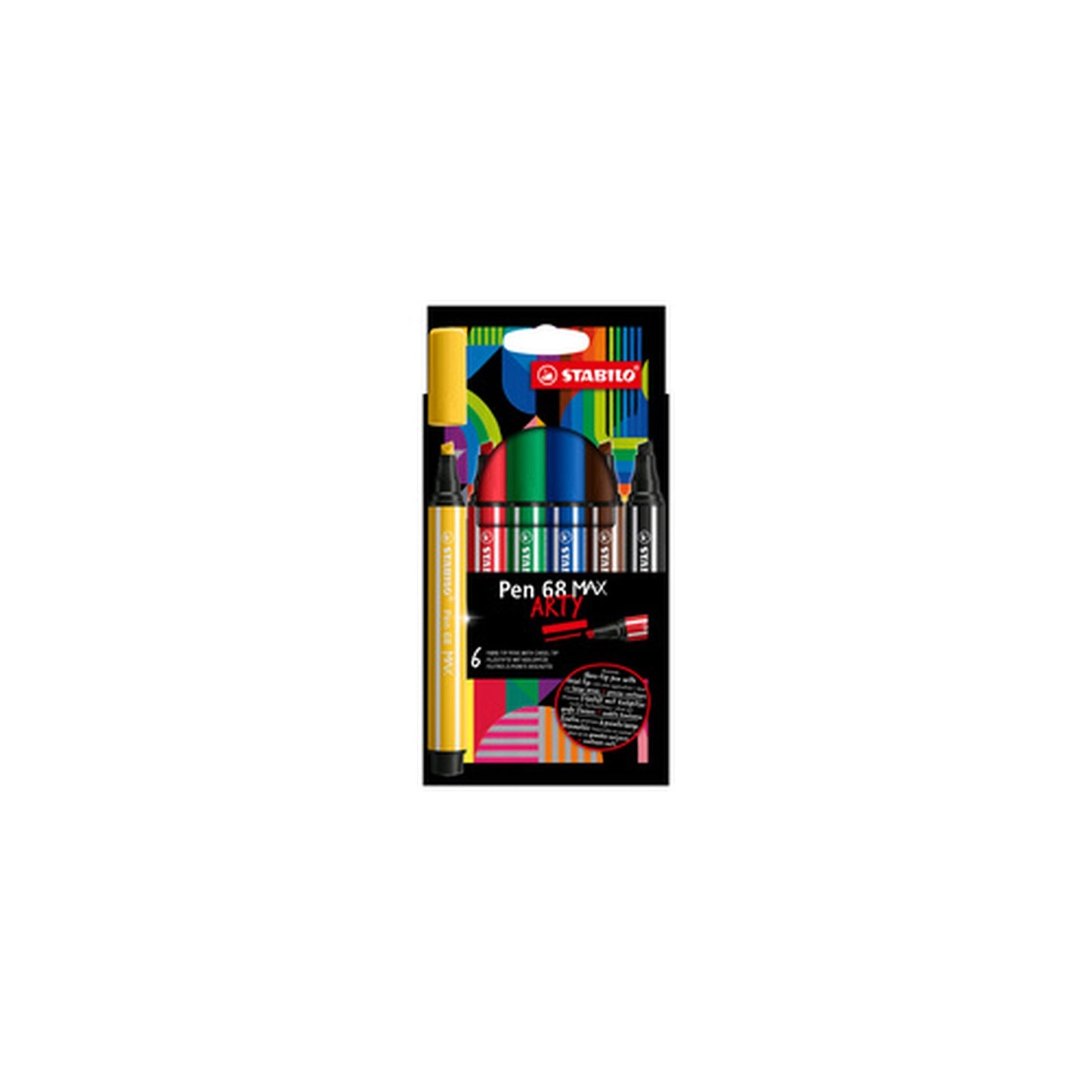 STABILO Feutre Pen 68 MAX, étui de 6 ARTY