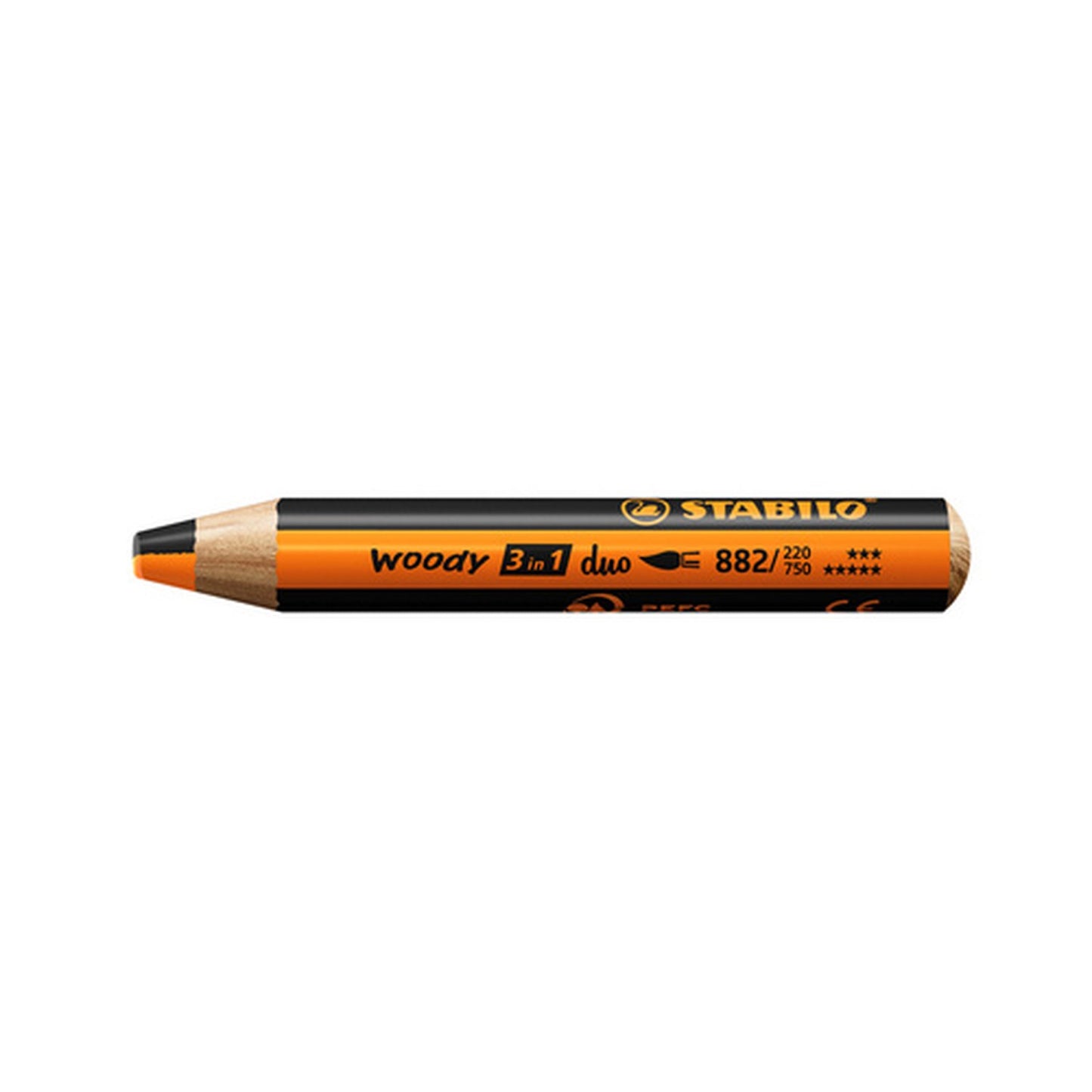 STABILO Crayon multi-talents woody 3en1 duo, orange/noir