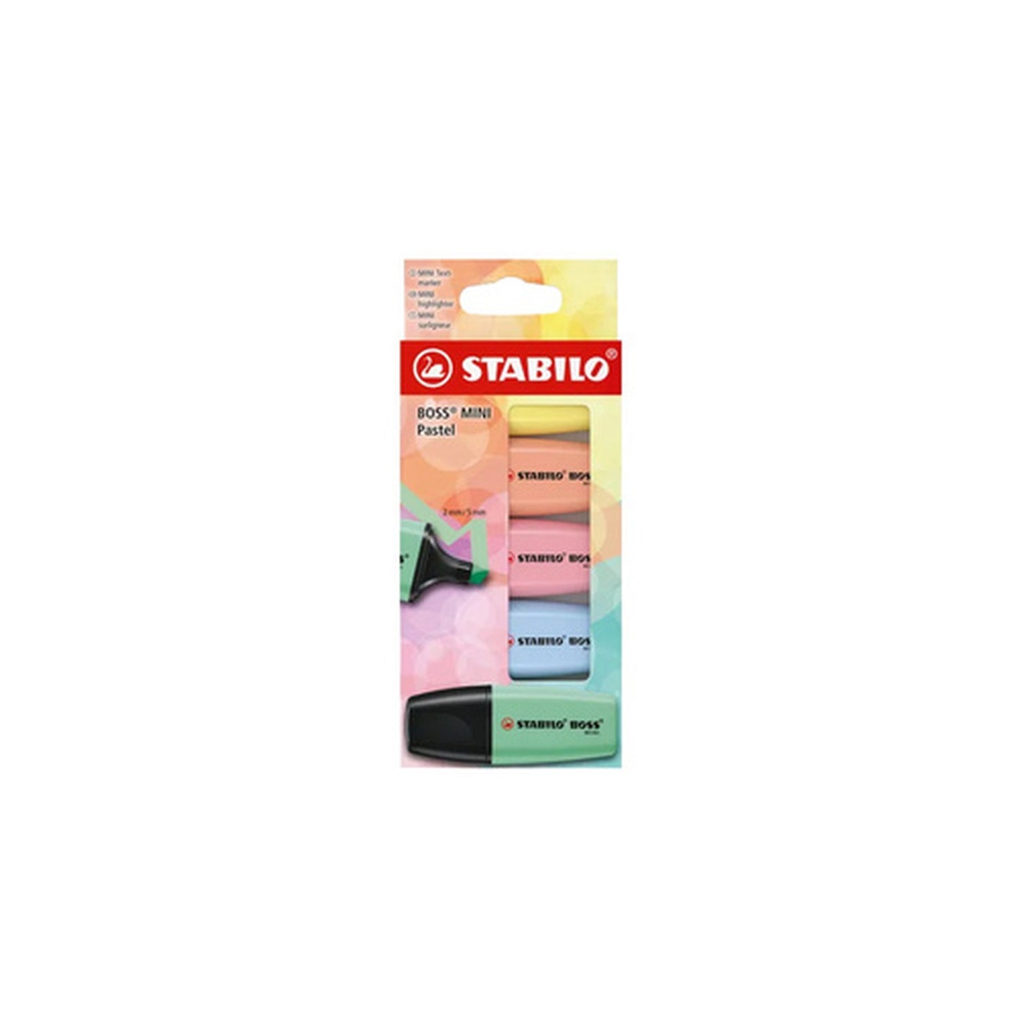 STABILO Surligneur BOSS MINI Pastel, étui carton de 5