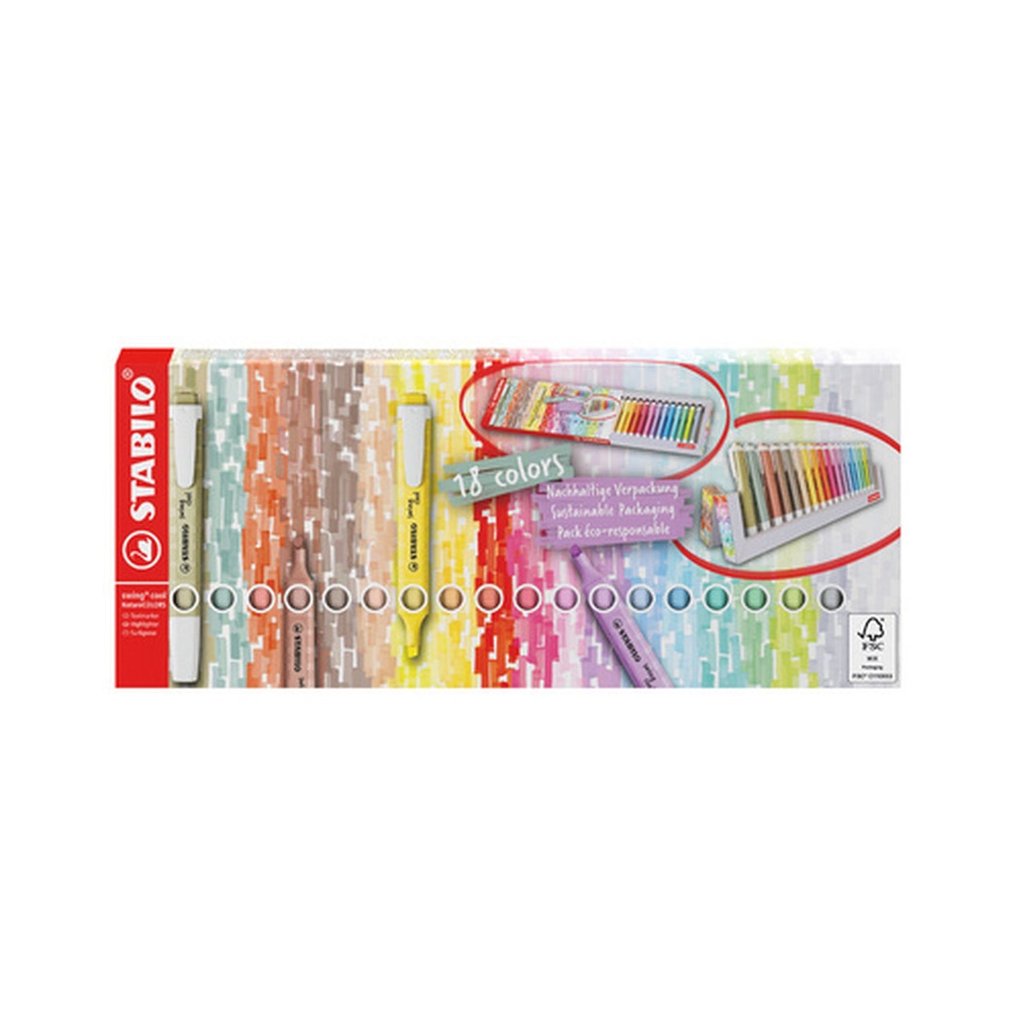 STABILO Surligneur swing cool NatureCOLORS, set de table