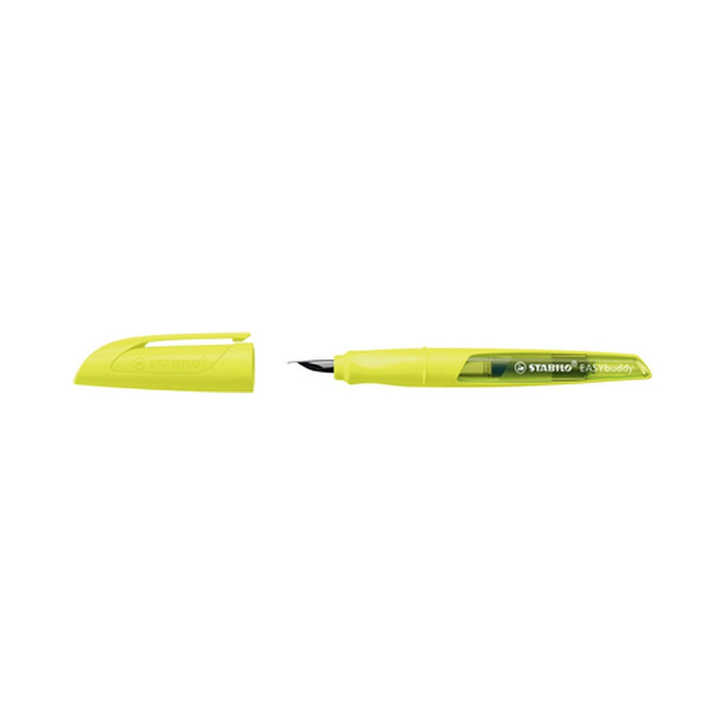 STABILO Stylo plume EASYbuddy FLUO L, pour gauchers, jaune
