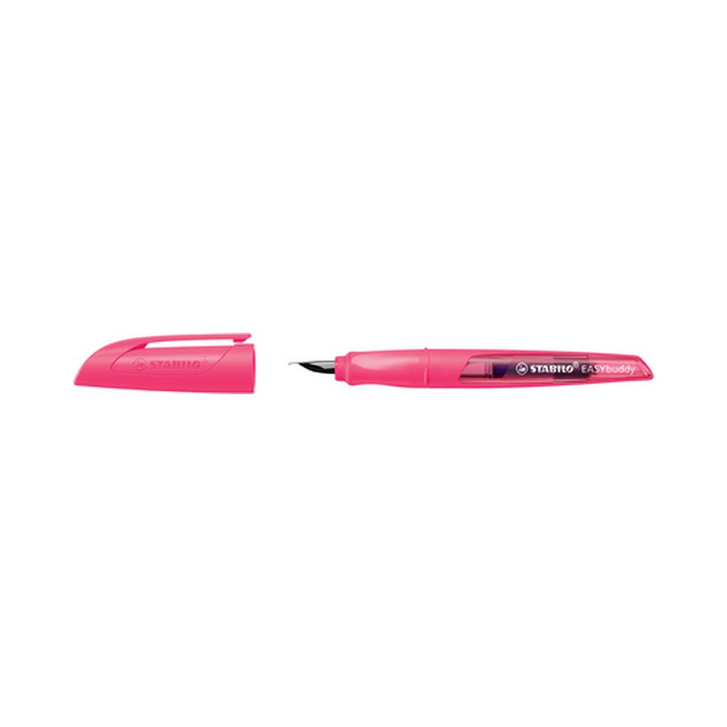 STABILO Stylo plume EASYbuddy FLUO M, pour droitiers, rose