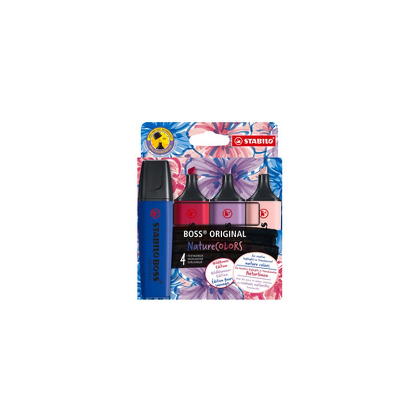STABILO Surligneur BOSS ORIGINAL NatureCOLORS, étui de 4