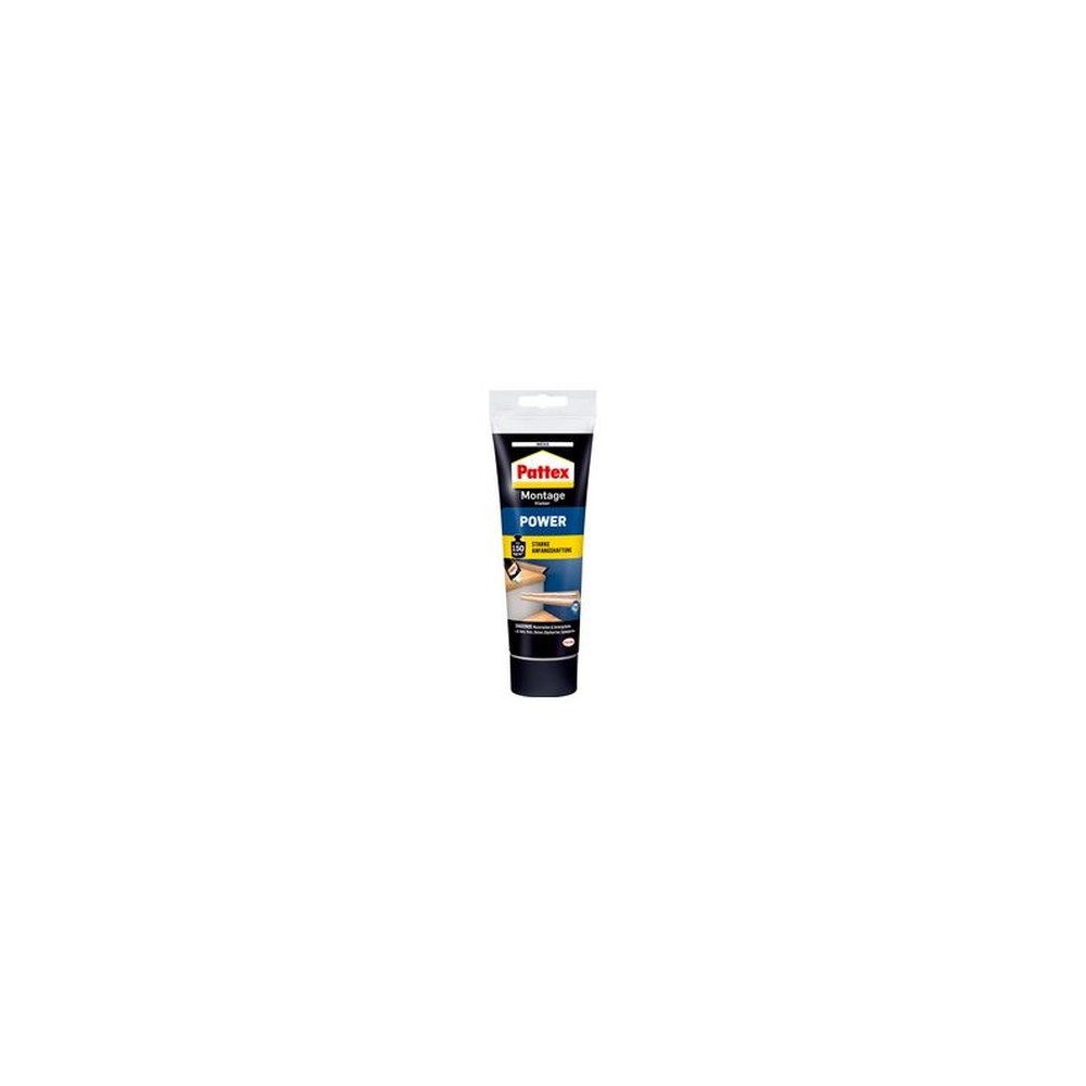 Pattex Colle de montage POWER, blanc, tube de 250 g