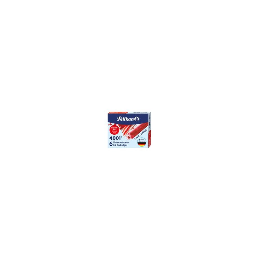 Pelikan Cartouches d'encre 4001 TP/6, rouge