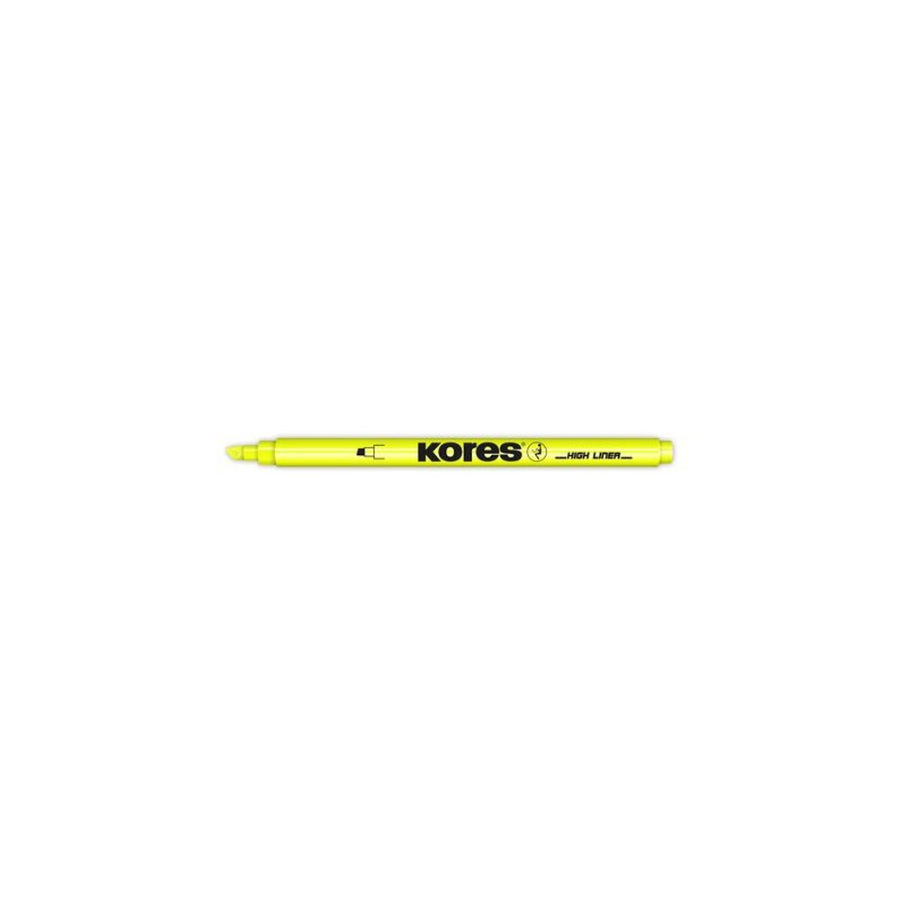 Kores Surligneur, pointe biseautée: 0,5 - 3,5 mm, jaune