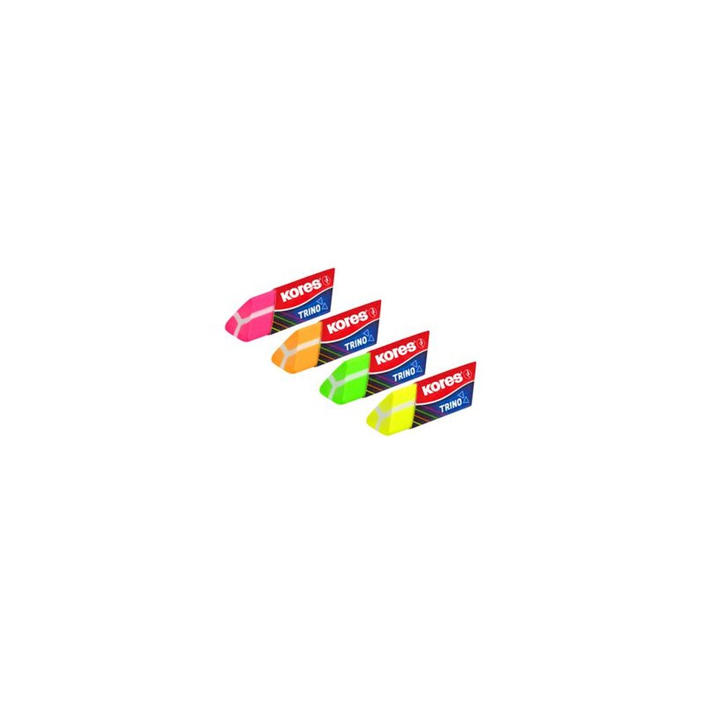 Kores Gomme en plastique "Trino", fluorescent
