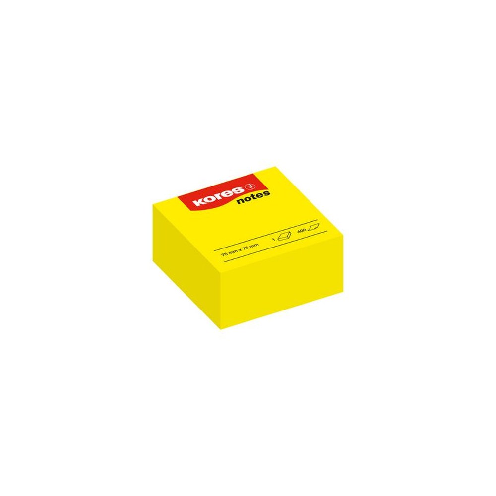 Kores Bloc de notes repositionnables"notes", 75 x 75 mm, uni