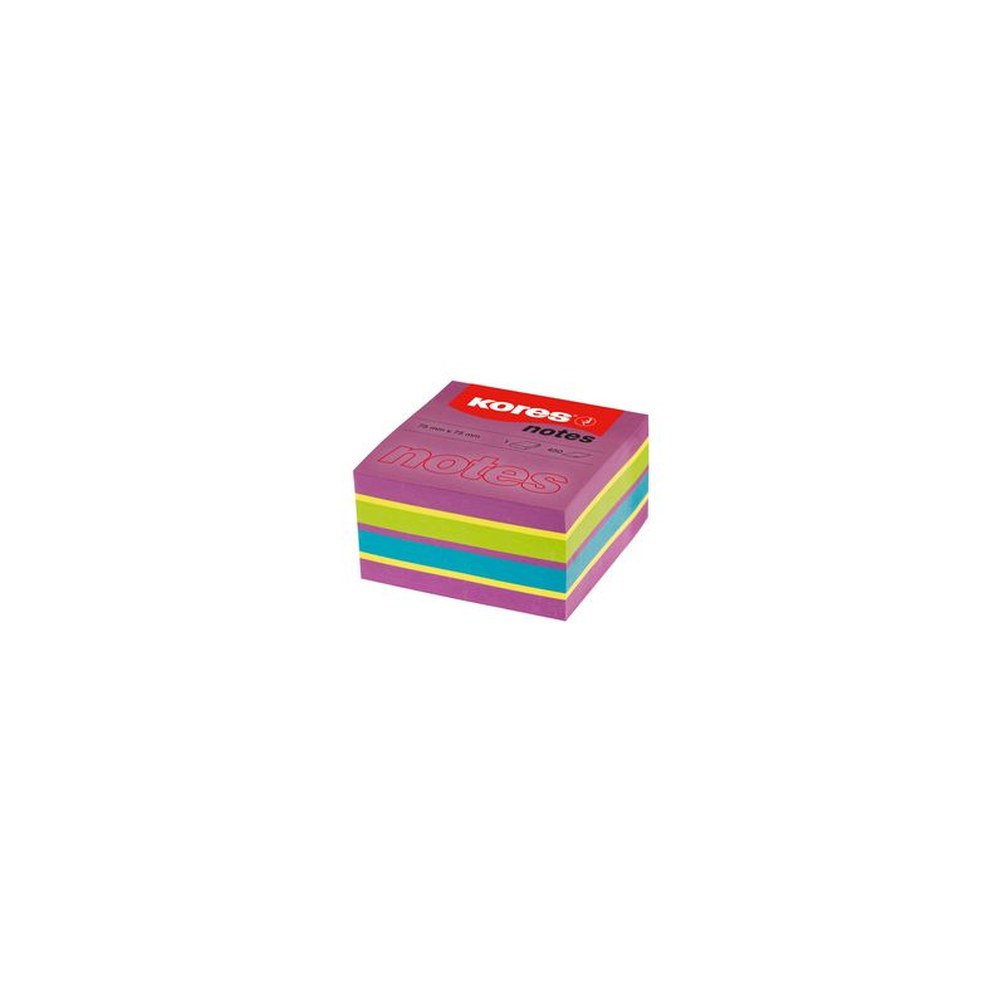 Kores Bloc-note cube "Spring", 75 x 75 mm, 4 couleurs