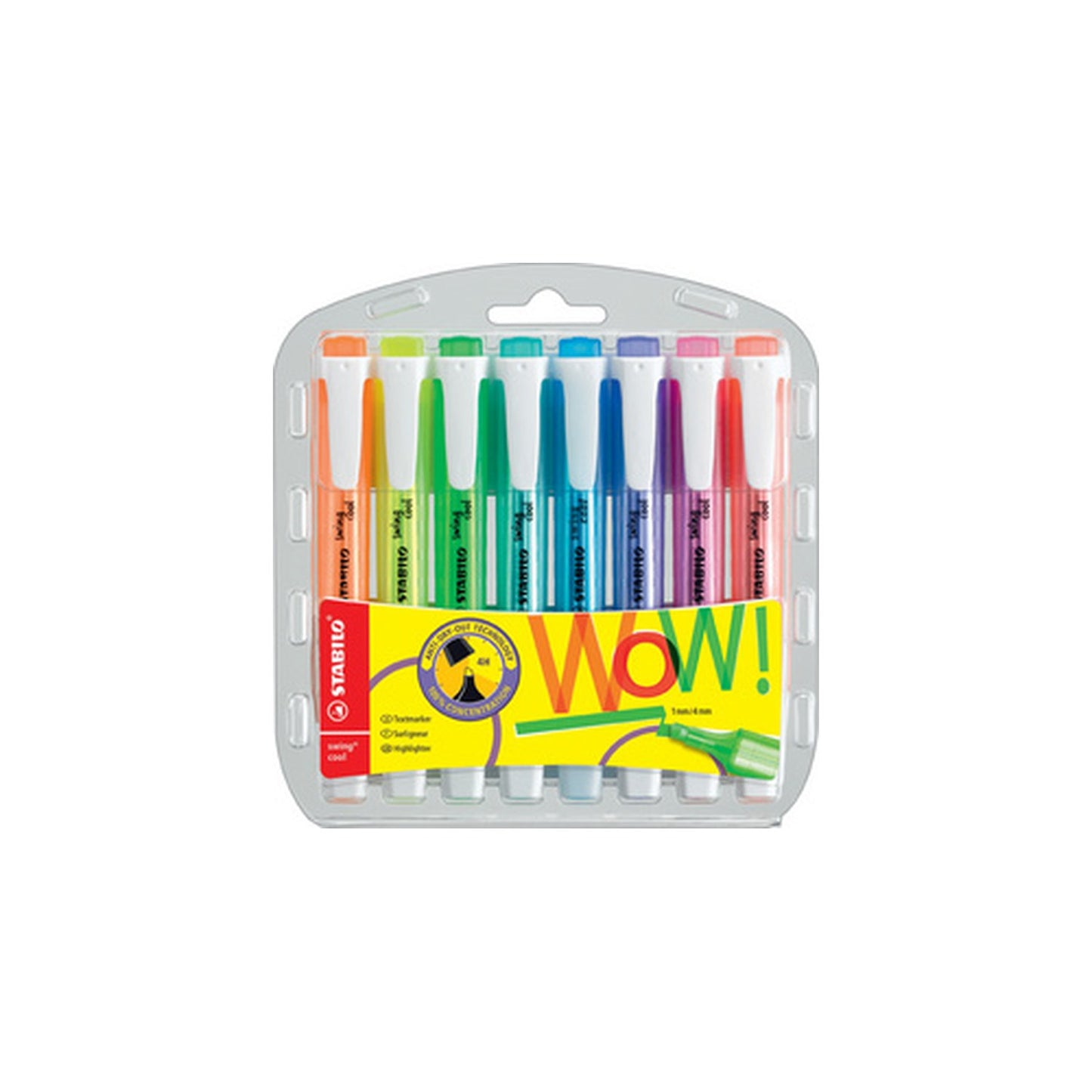 STABILO Surligneur swing cool, étui carton de 8