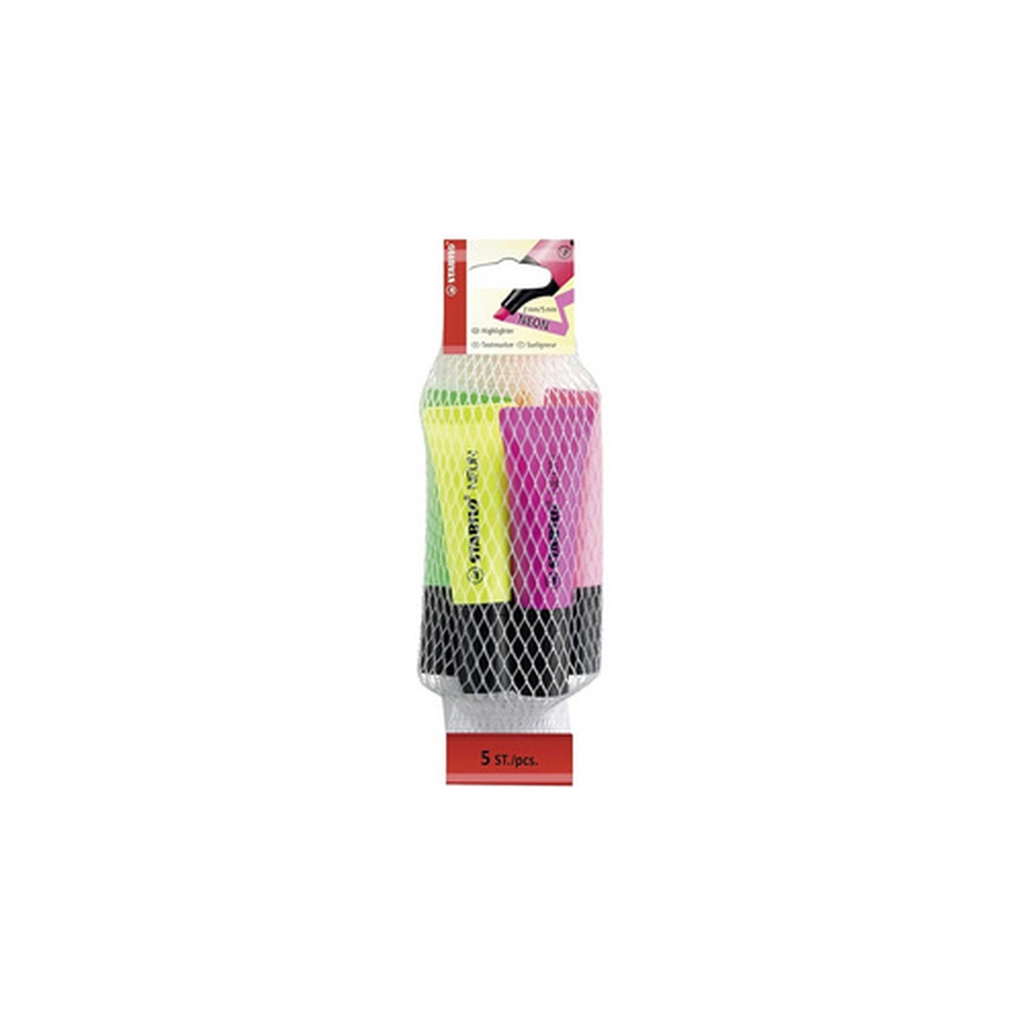 STABILO Surligneur NEON, dans un filet de 5