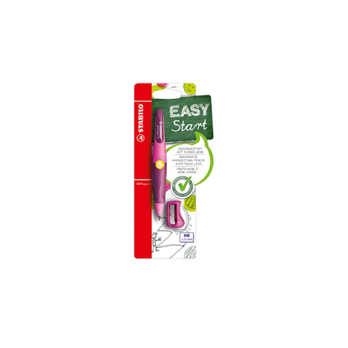STABILO Porte-mines d'apprentissage easYergo 3.15, rose