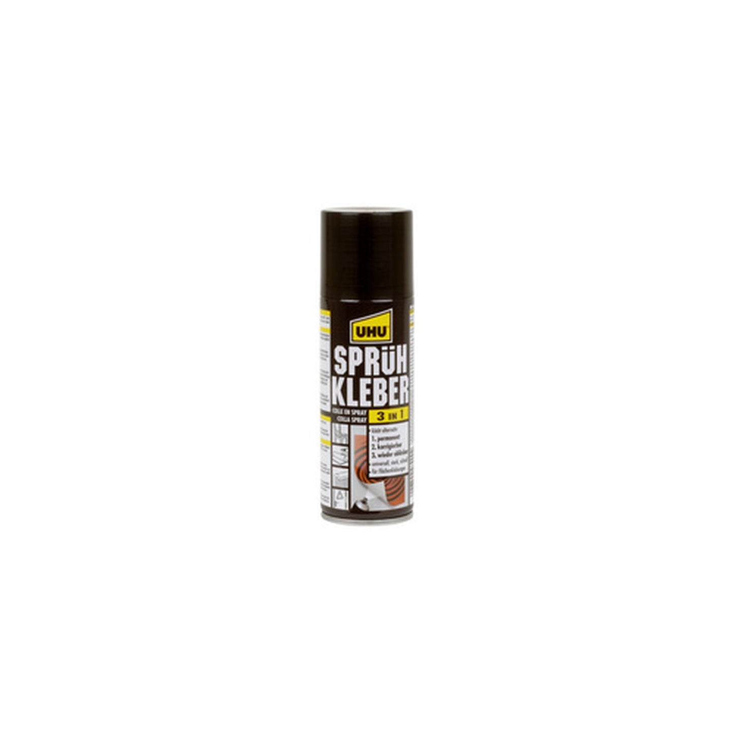 UHU Colle en spray 3 en 1, redécollable, spray de 200 ml