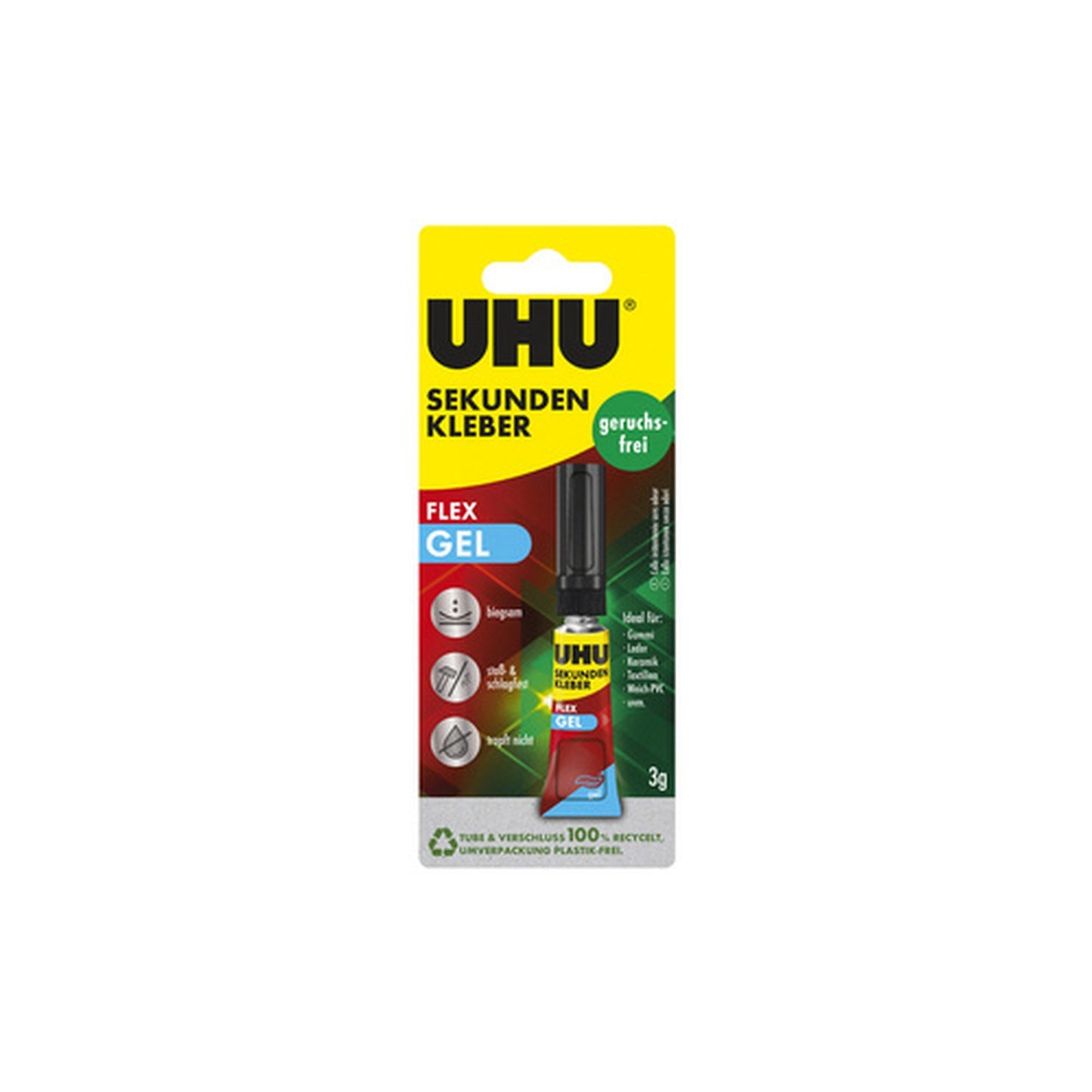 UHU colle instantanée FLEX GEL, tube de 3 g