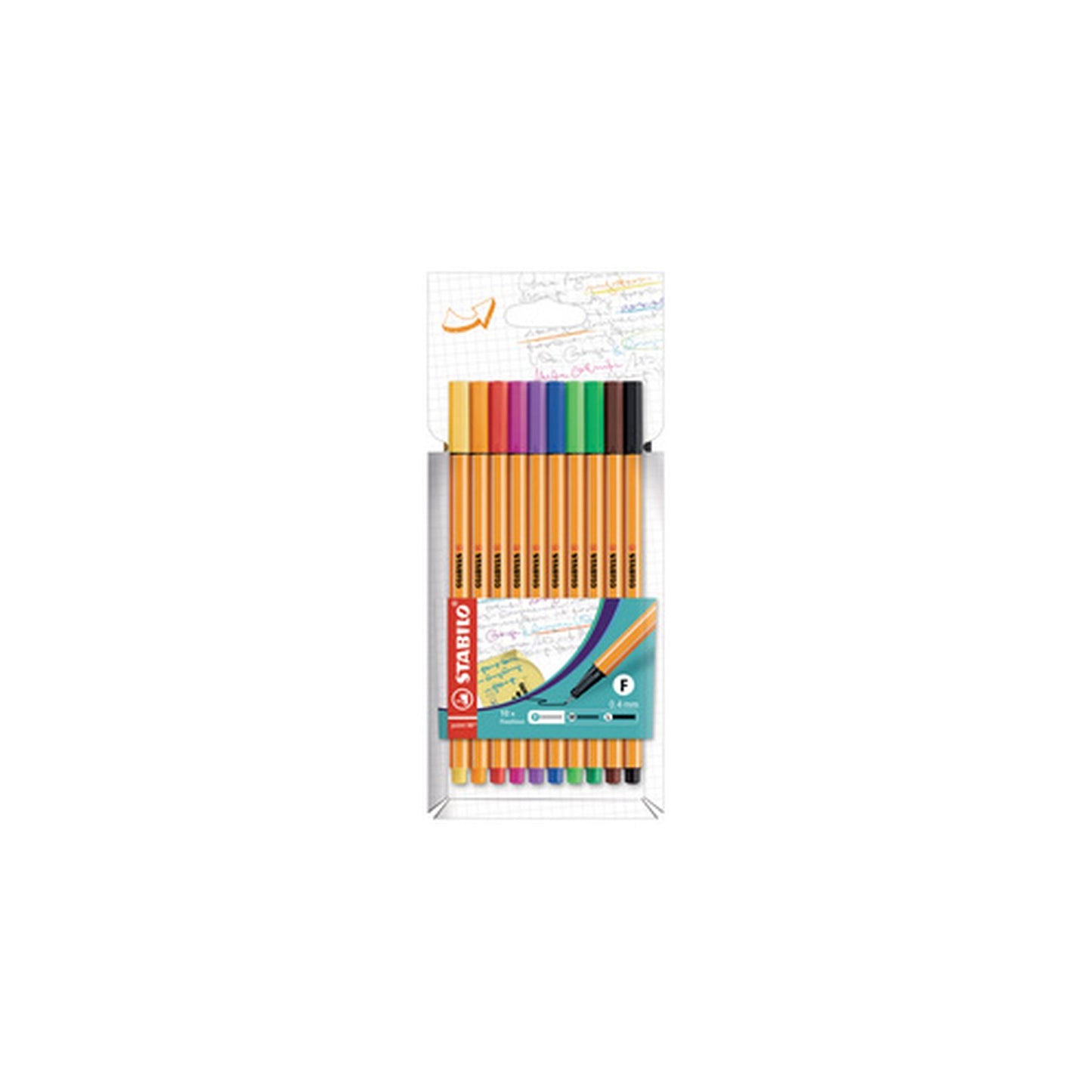 STABILO Feutre à pointe fine point 88, étui carton de 10