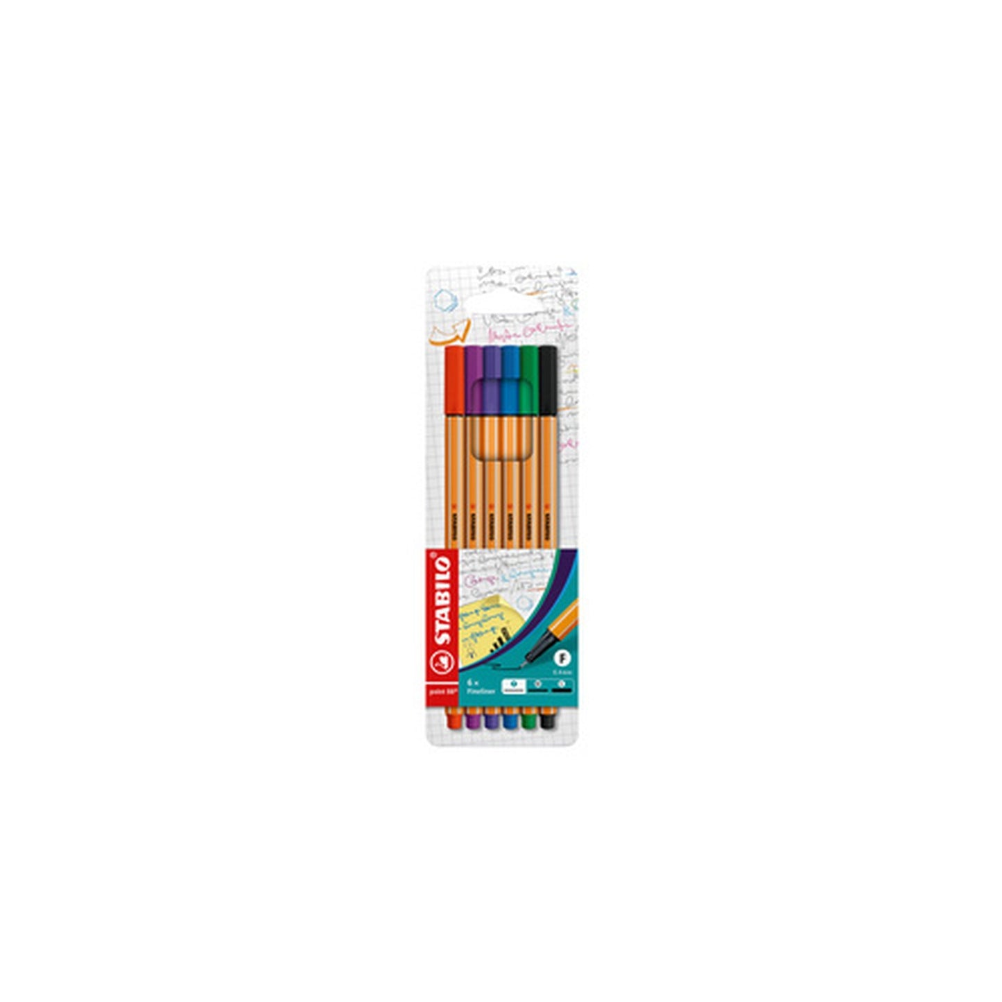 STABILO Feutre à pointe fine point 88, étui carton de 6