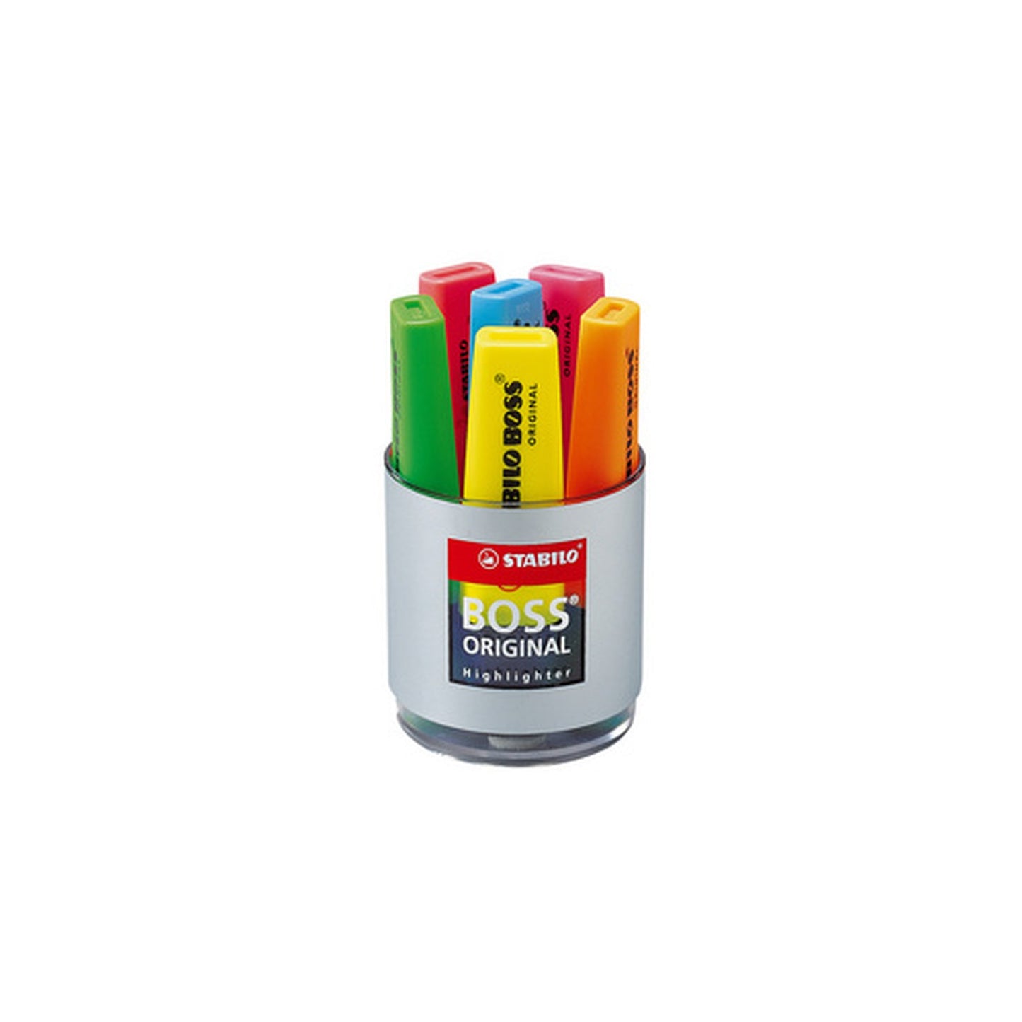 STABILO Surligneur BOSS ORIGINAL, boîte ronde de 6